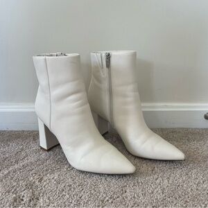 Marc Fisher White Ankle Boots